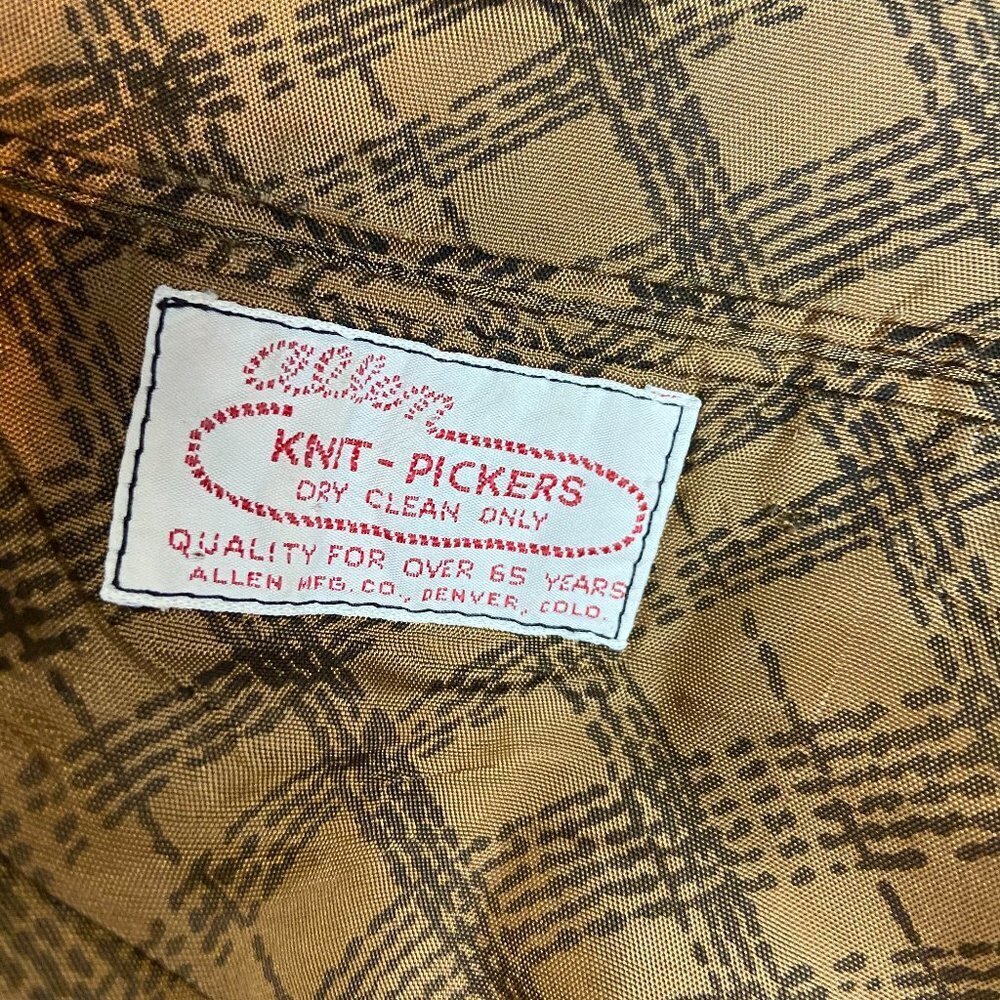 60s Men's Knit-Pickers Allen Mfg. Denver CO Jacket - Picture 12 of 16